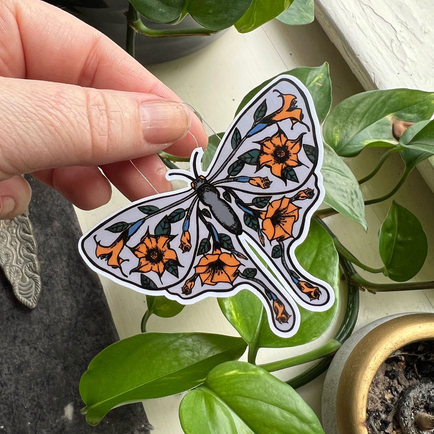 Datura Moth Sticker