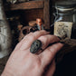 Obsidian Skull Ring Size 10.25