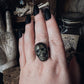 Obsidian Skull Ring Size 10.25