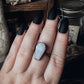 Moonstone Coffin Ring Size 10