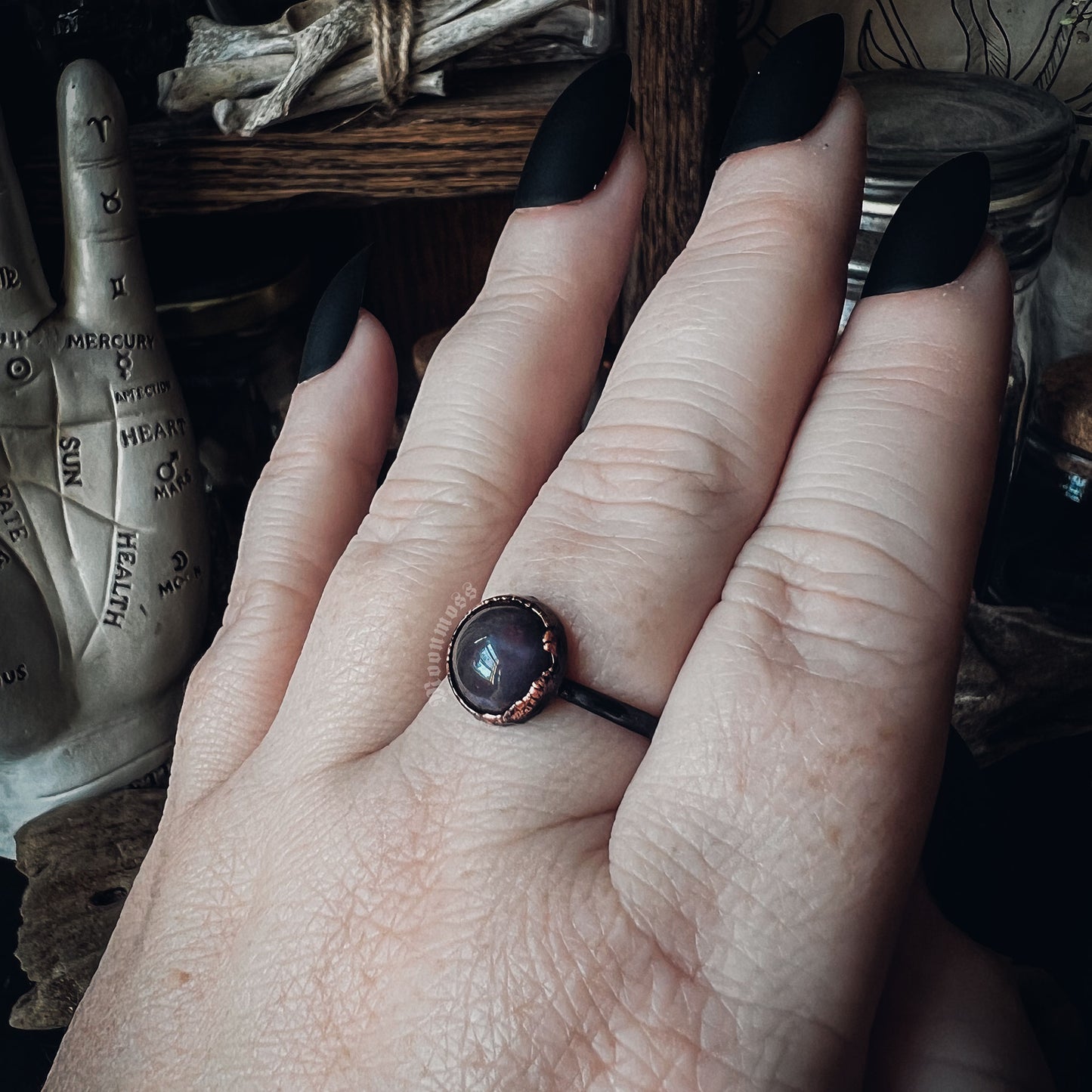 Indian Agate Ring Size 10.5
