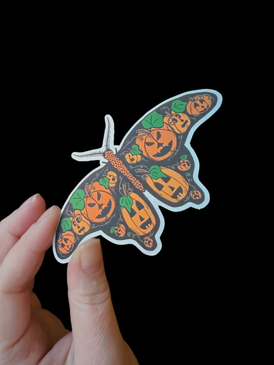 Pumpkin Moth Mirror Sticker