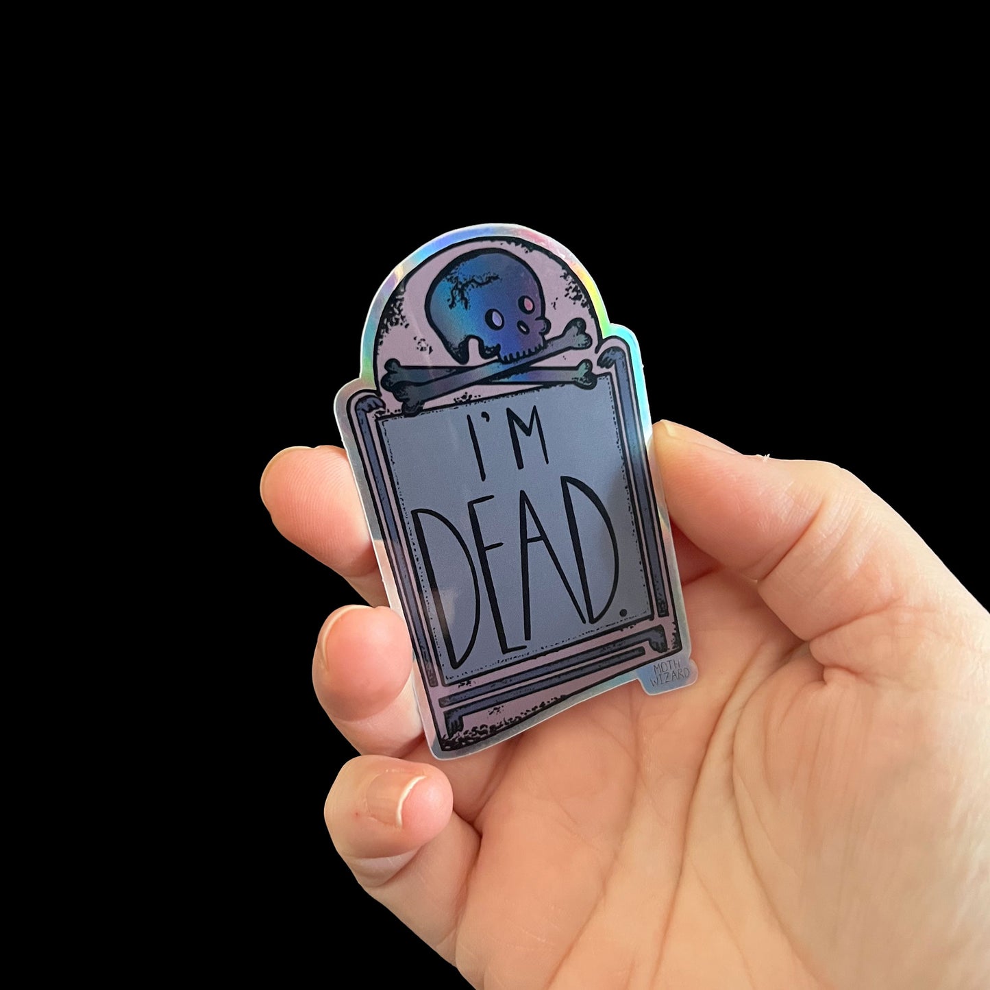 Holographic Tombstone Sticker